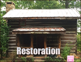 Historic Log Cabin Restoration  Holly Pond, Alabama